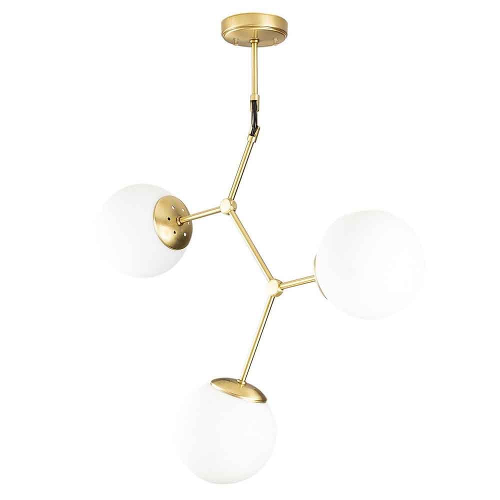 Damar 3 Light Metal Ceiling Light in Gold