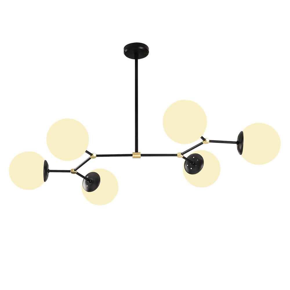 damar 6 light metal ceiling light in black-image-133147