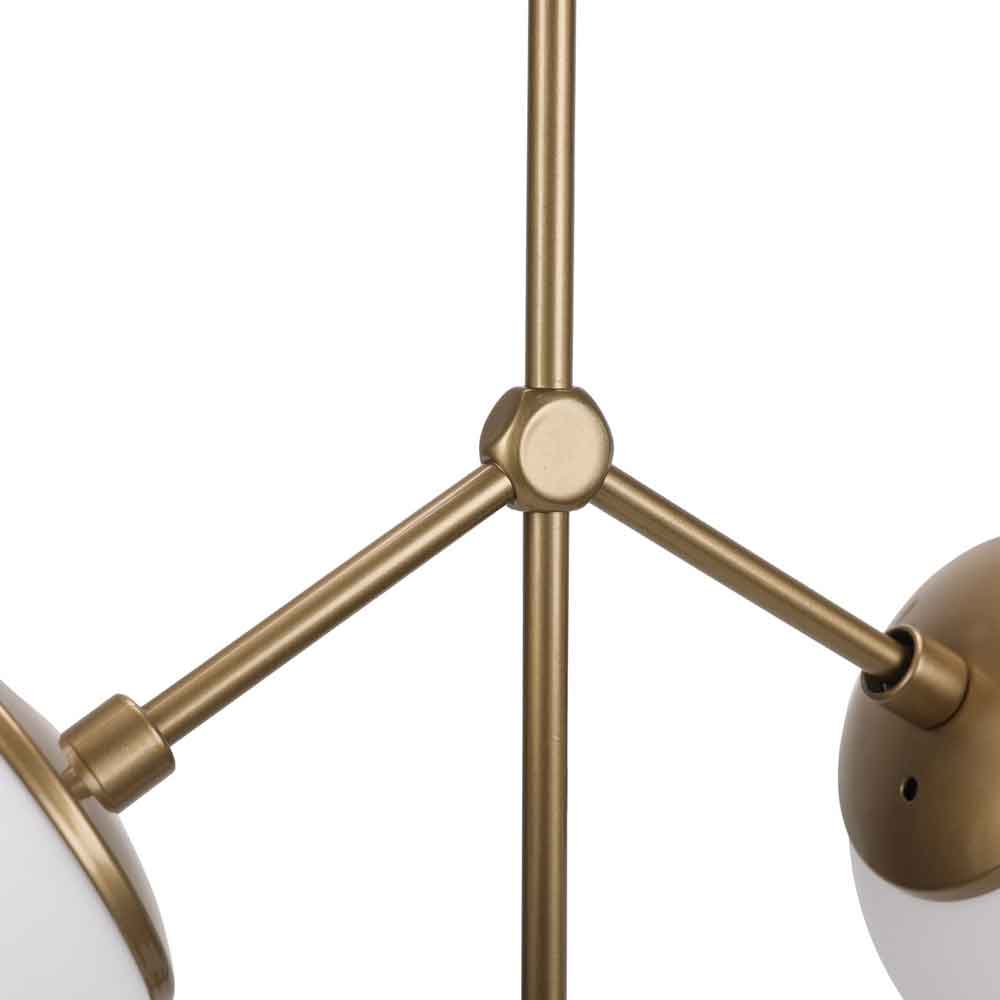 Damar Nordic Style 3 Light Metal Ceiling Light in Gold