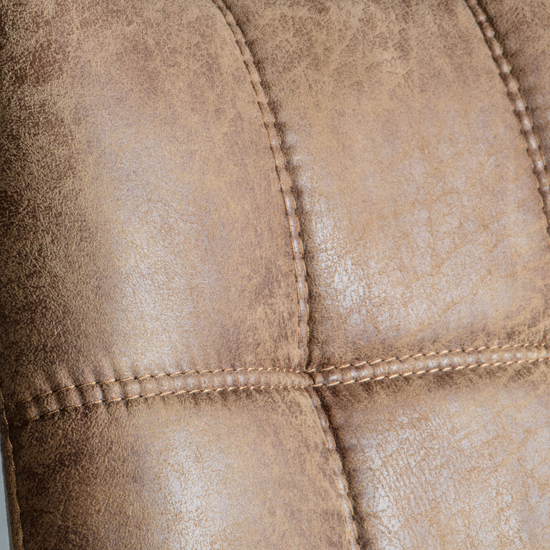 Danbury Brown Faux Leather Dining Chairs In Pair