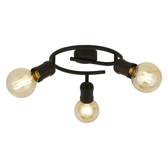 Product photograph of Dance 3 Lights Round Spotlight In Sand Black from Furniture in Fashion