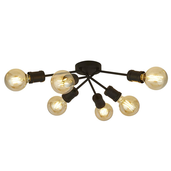 Photo of Dance 6 lights flush ceiling light in sand black