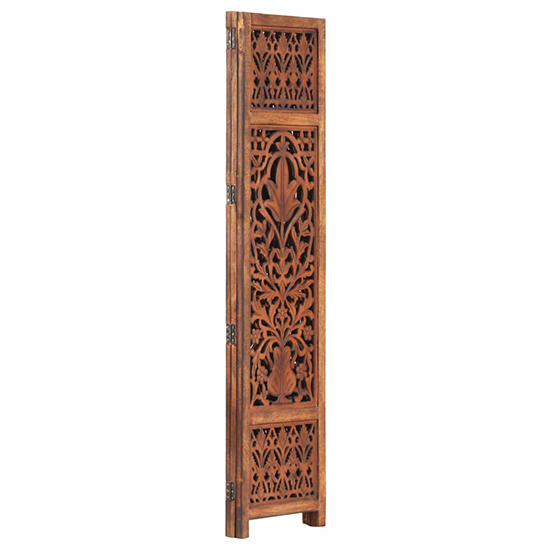 Danessa Wooden 3 Panels 120cm x 165cm Room Divider In Brown