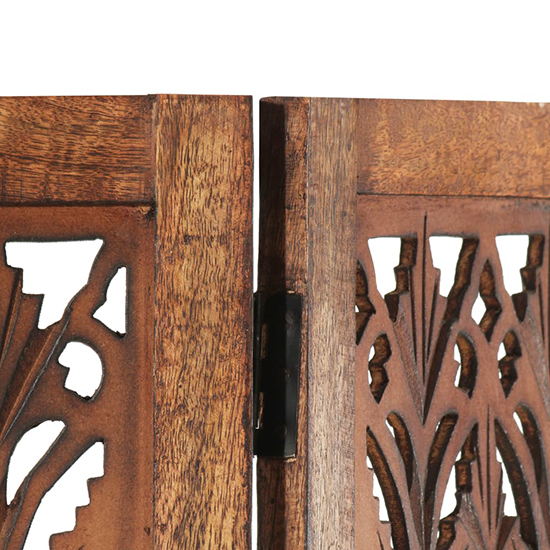 Danessa Wooden 3 Panels 120cm x 165cm Room Divider In Brown