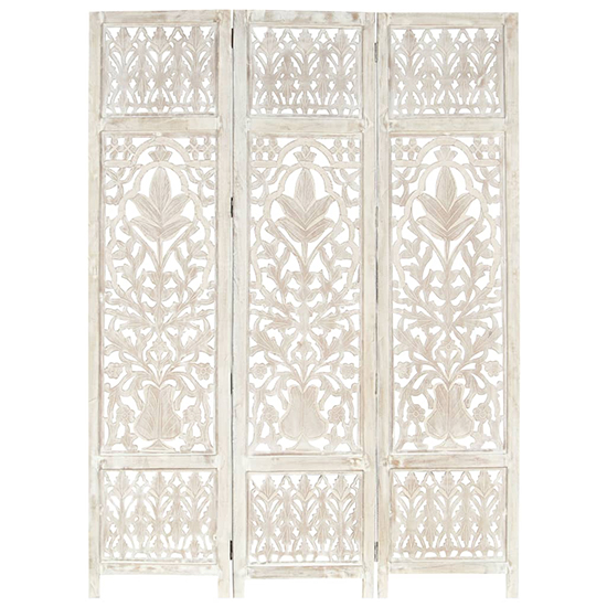 Danessa Wooden 3 Panels 120cm x 165cm Room Divider In White