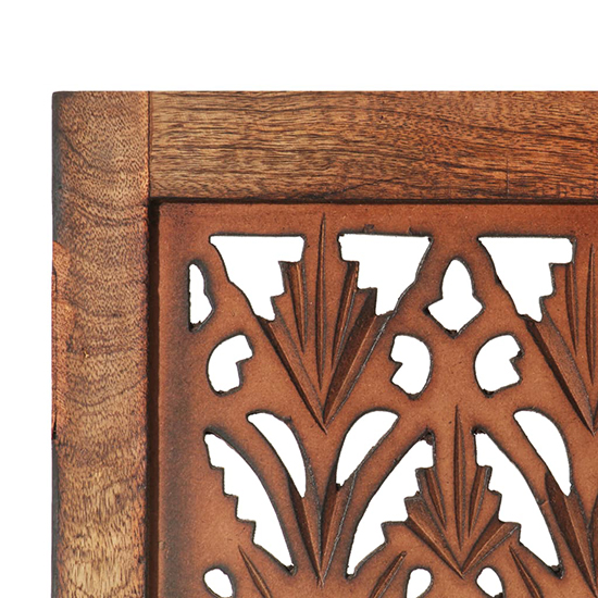 Danessa Wooden 5 Panels 200cm x 165cm Room Divider In Brown