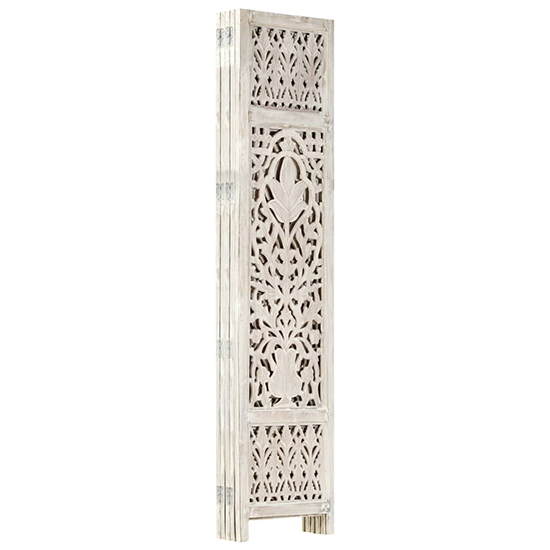 Danessa Wooden 5 Panels 200cm x 165cm Room Divider In White