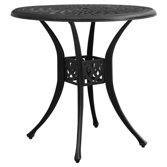Dania Cast Aluminium 3 Piece Bistro Set In Black