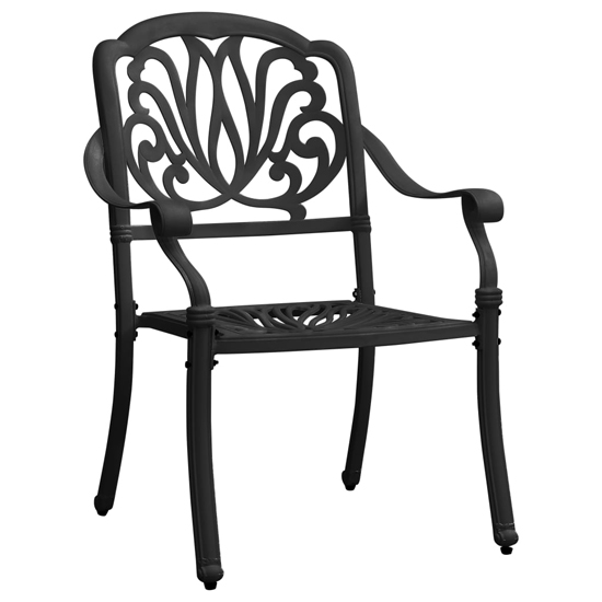 Dania Cast Aluminium 3 Piece Bistro Set In Black