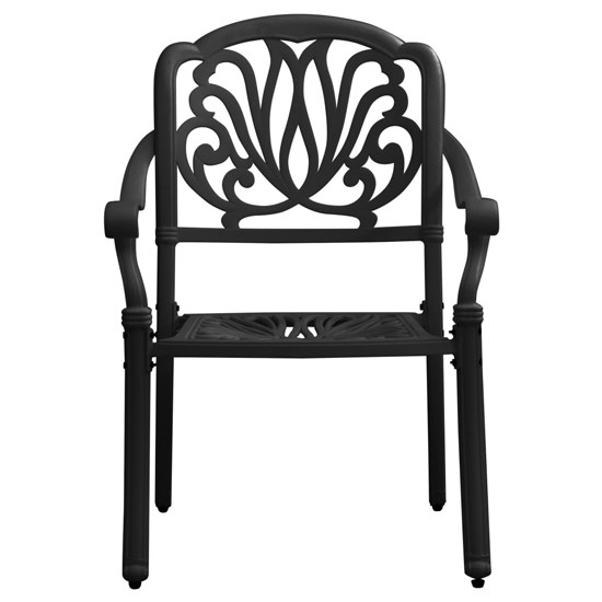 Dania Cast Aluminium 3 Piece Bistro Set In Black