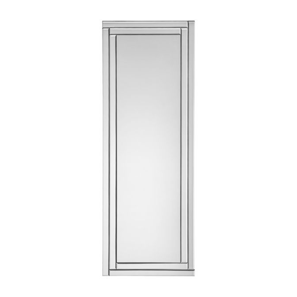 Dania Floor Frameless Dressing Cheval Mirror In Clear