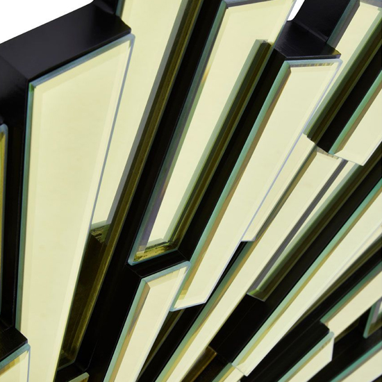 Dania Large Circular Sunburst Design Wall Mirror In Gold