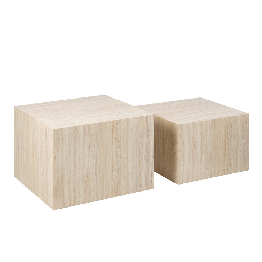 Dania Wooden Set Of 2 Coffee Table Square In Light Oak
