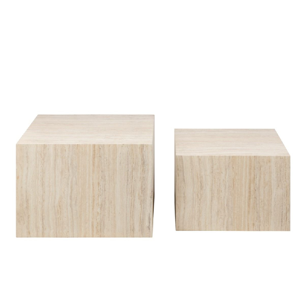 Dania Wooden Set Of 2 Coffee Table Square In Light Oak