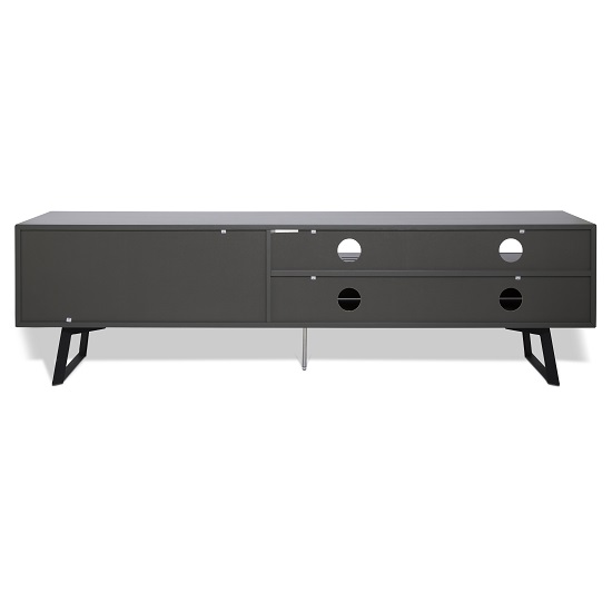 Daniel Extra Large TV Stand In Charcoal Grey With 2 Doors Furniture