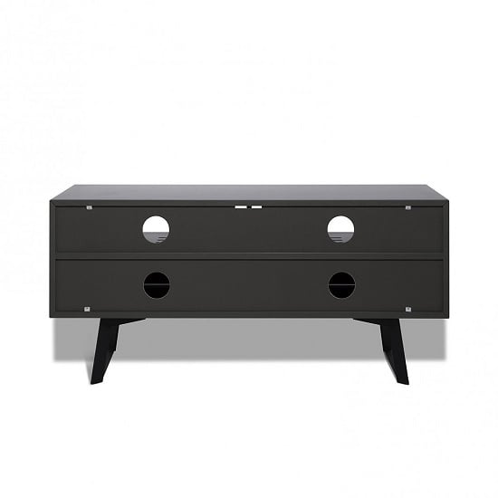 Daniel TV Stand In Charcoal Grey With Flap Door