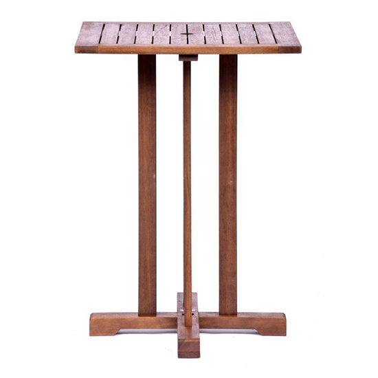 Danil Hardwood Commercial Bar Table Square In Teak