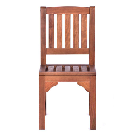 Danil Wooden Side Chair In Teak