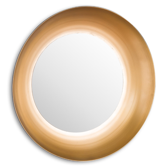 Danita Large Rimmed Wall Mirror In Gold Frame | FiF