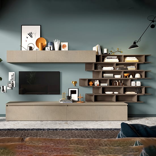 Danny Wooden Entertainment Unit In Clay And Bronze