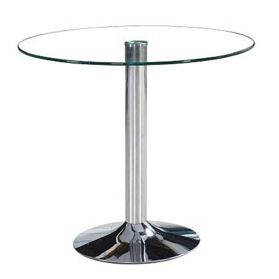 Dante Clear Glass Dining Table With 2 Bucketeer White Chairs_2