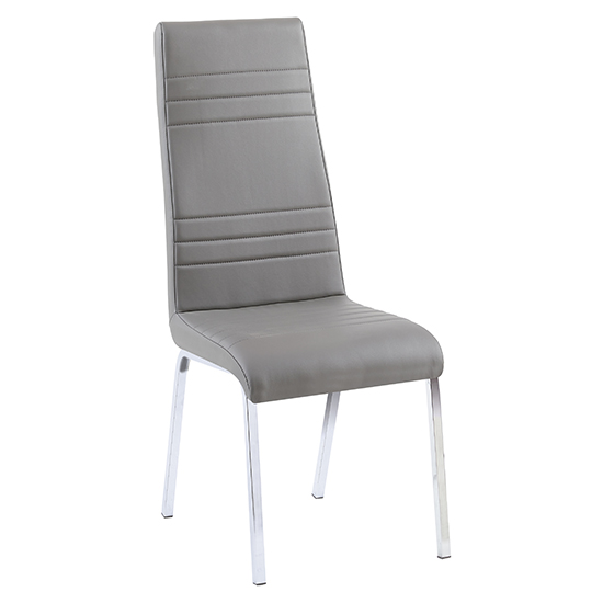 Dante Round Clear Glass Dining Table With 4 Dora Grey Chairs_3