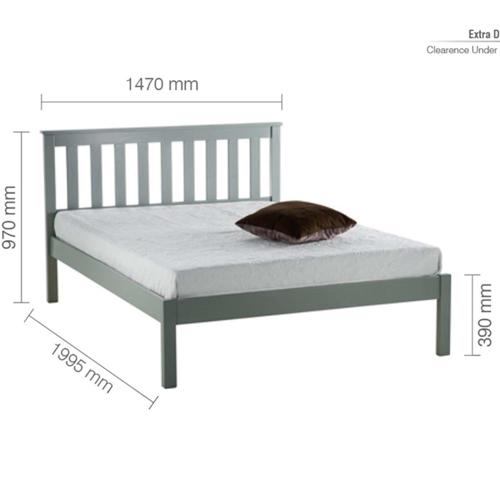 Danvers Wooden Double Bed In Grey