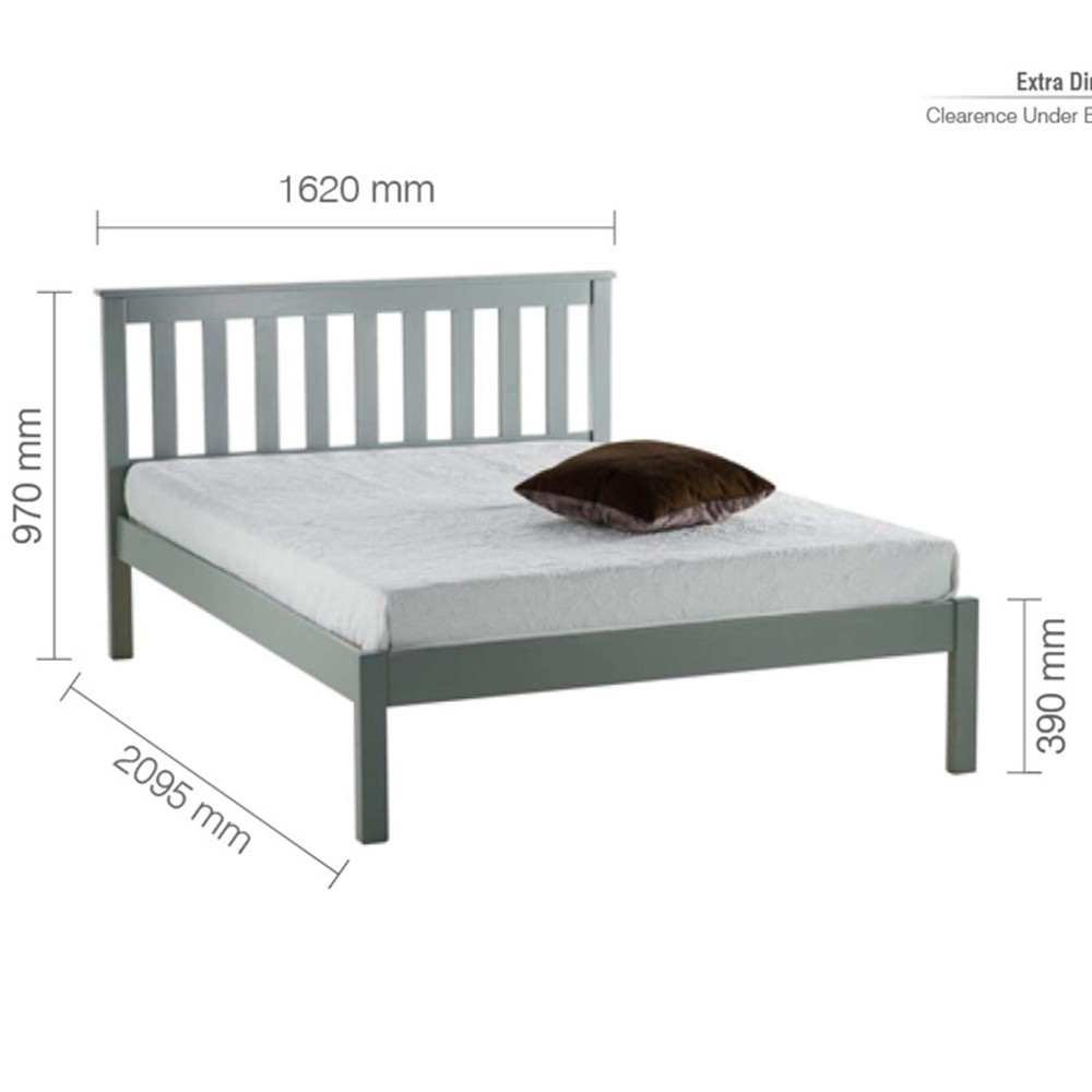 Danvers Wooden King Size Bed In Grey