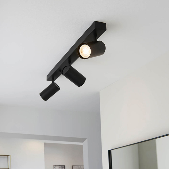 Danville Rez 3 Lights Plate Spotlight In Matt Black
