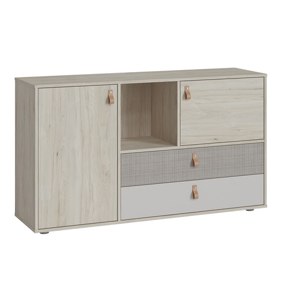 Danville Wooden Sideboard 2 Doors 2 Drawers In Light Walnut Furniture