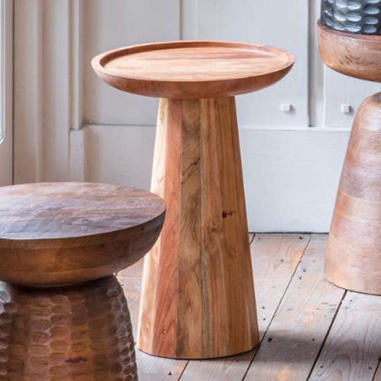 Read more about Danwoy round wooden side table in natural