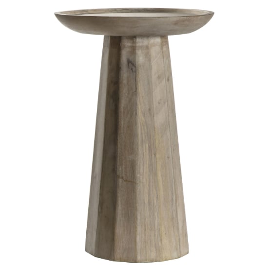 Danwoy Round Wooden Side Table In White Wash_3