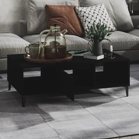 Danya Rectangular Wooden Coffee Table In Black