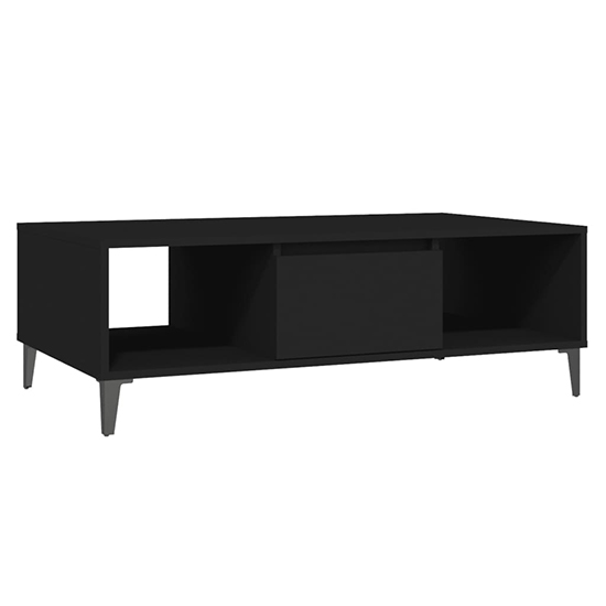 Danya Rectangular Wooden Coffee Table In Black