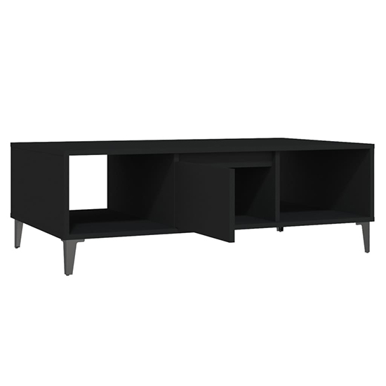 Danya Rectangular Wooden Coffee Table In Black