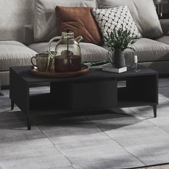 Photo of Danya rectangular wooden coffee table in grey