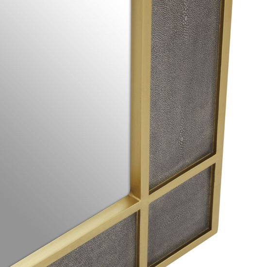 Daqing Rectangular Wall Mirror With Shagreen Effect Frame_4
