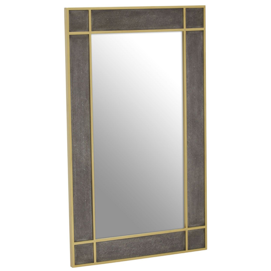 Read more about Daqing rectangular wall mirror with shagreen effect frame