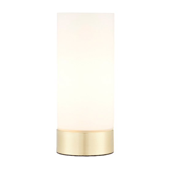 Dara USB Opal Glass Table Lamp In Brushed Brass_2