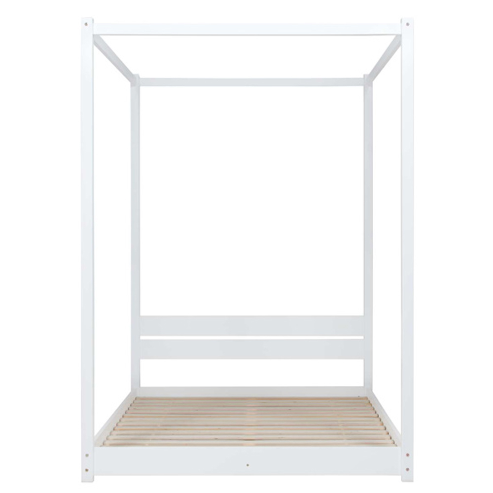 Darian Wooden King Size Bed In White