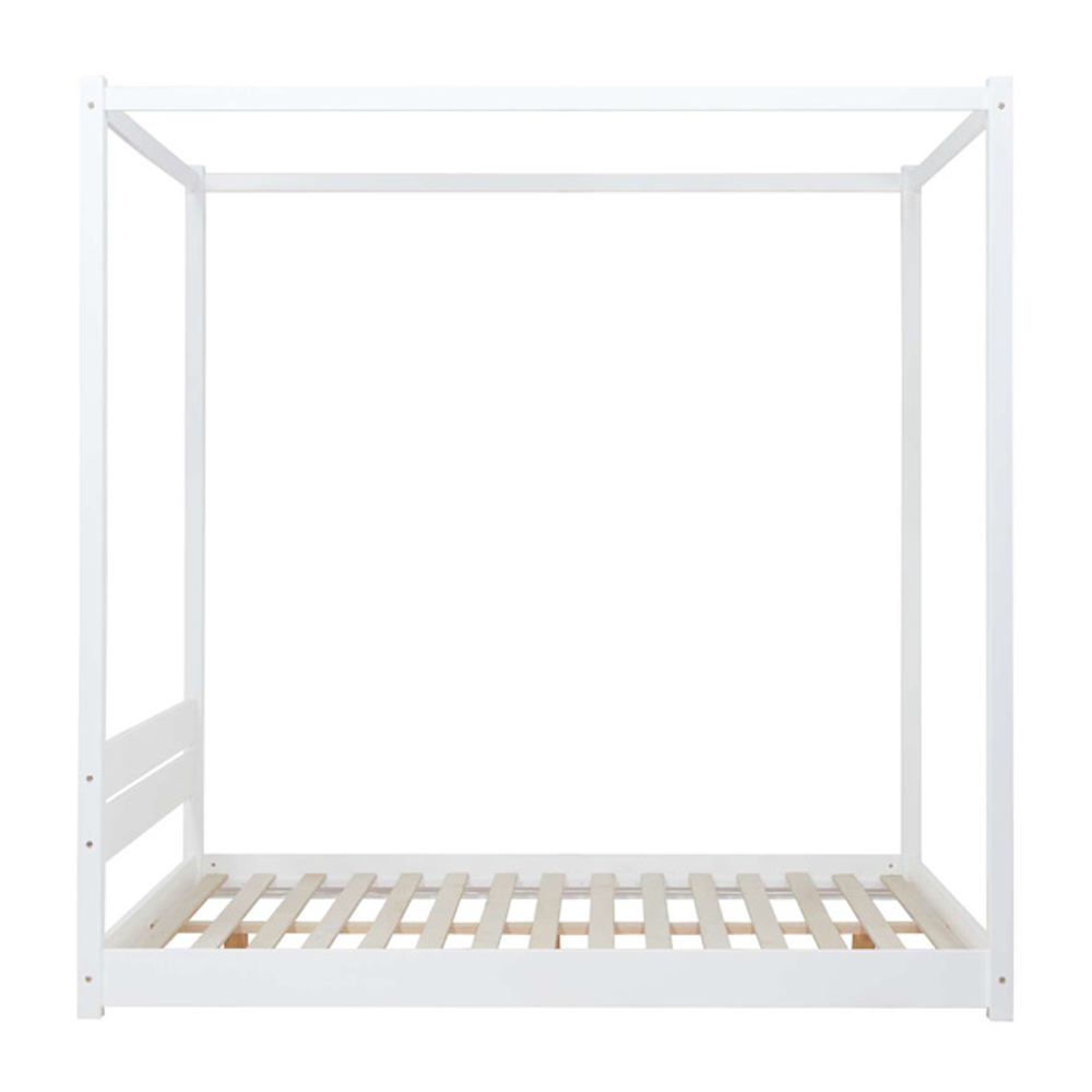 Darian Wooden King Size Bed In White