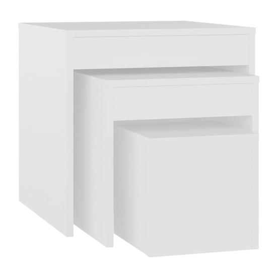 Darice Wooden Nest Of 3 Tables In White