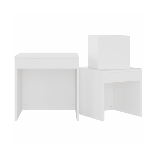 Darice Wooden Nest Of 3 Tables In White