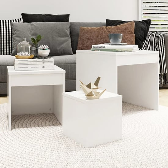 Read more about Darice wooden nest of 3 tables in white