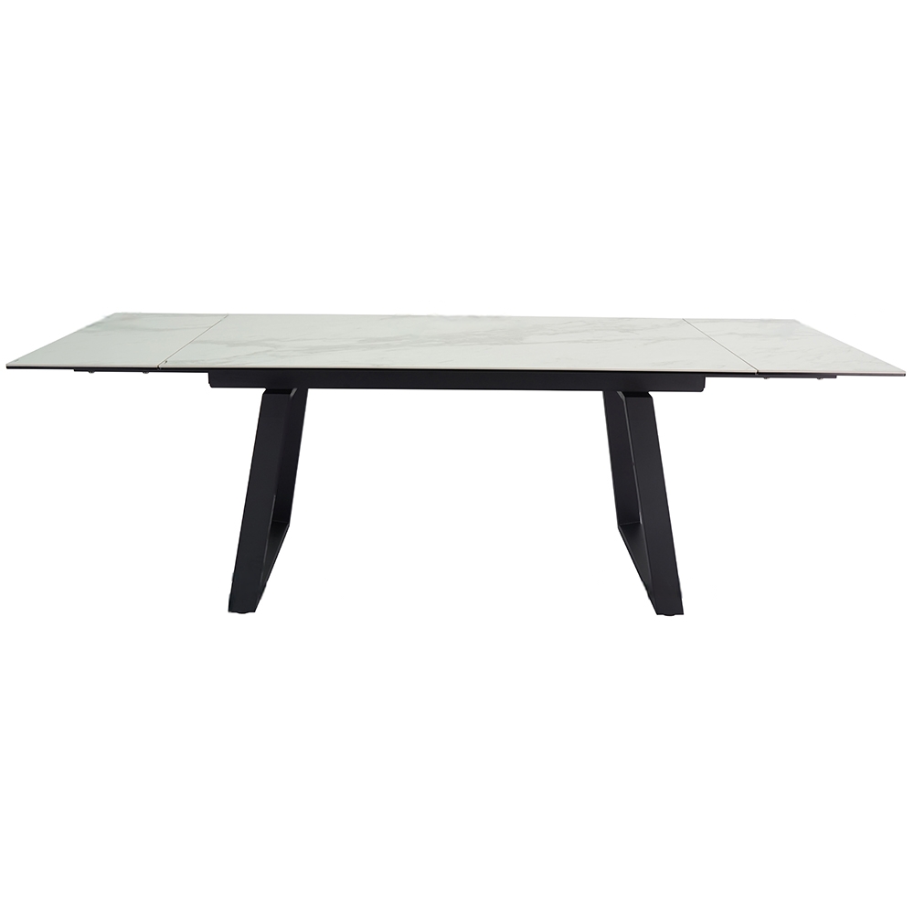 Darien Ceramic Marble Extending Dining Table In White