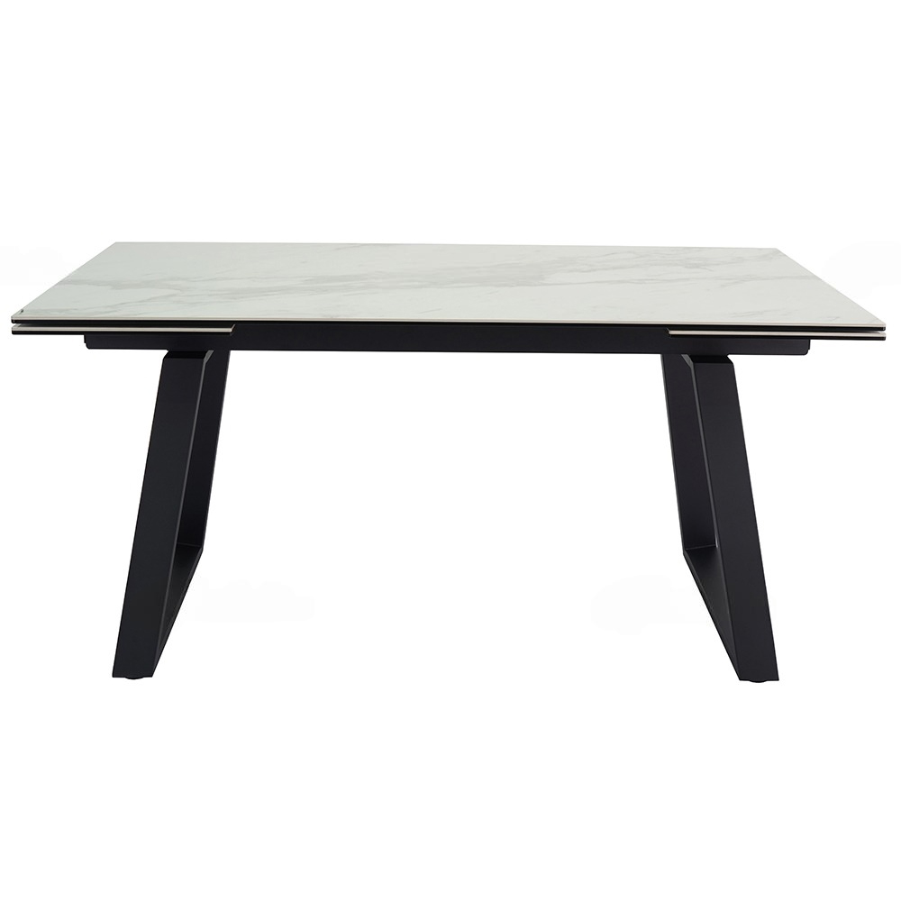 Darien Ceramic Marble Extending Dining Table In White