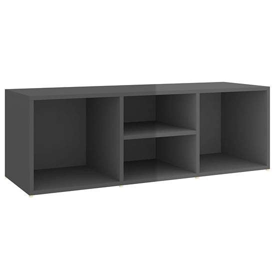Darion High Gloss Shoe Storage Bench With 4 Shelves In Grey Furniture