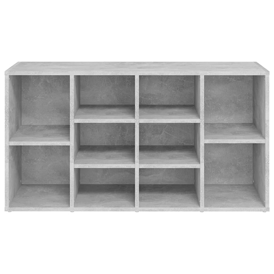 Darion Shoe Storage Bench With 10 Shelves In Concrete Effect