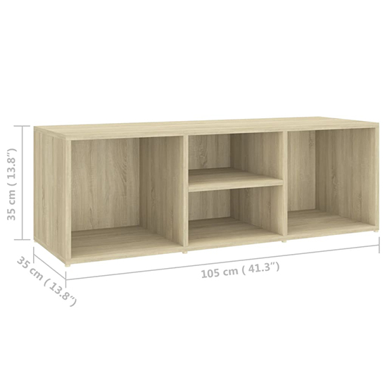 Darion Shoe Storage Bench With 4 Shelves In Sonoma Oak