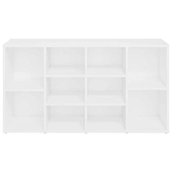 Darion Wooden Shoe Storage Bench With 10 Shelves In White
